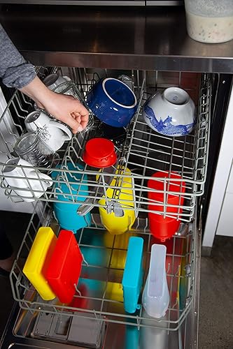 Miniatura 6 de Luumi Tapa sellada sin plástico, tapa sellada de silicona 100% platino reutilizable, apta para microondas, horno, congelador y lavavajillas (verde