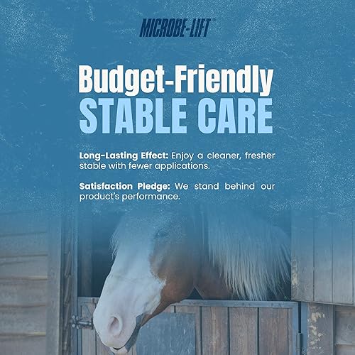 Miniatura 5 de MICROBE-LIFT Limpiador y desodorante para caballos, para uso en establos, graneros, uso en todas las superficies y suministros, fórmula altamente