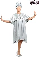 Vista 2 de Grease Beauty School Dropout - Disfraz para mujer con capa plateada y sombrero de espuma Da un paso atrás en el tiempo