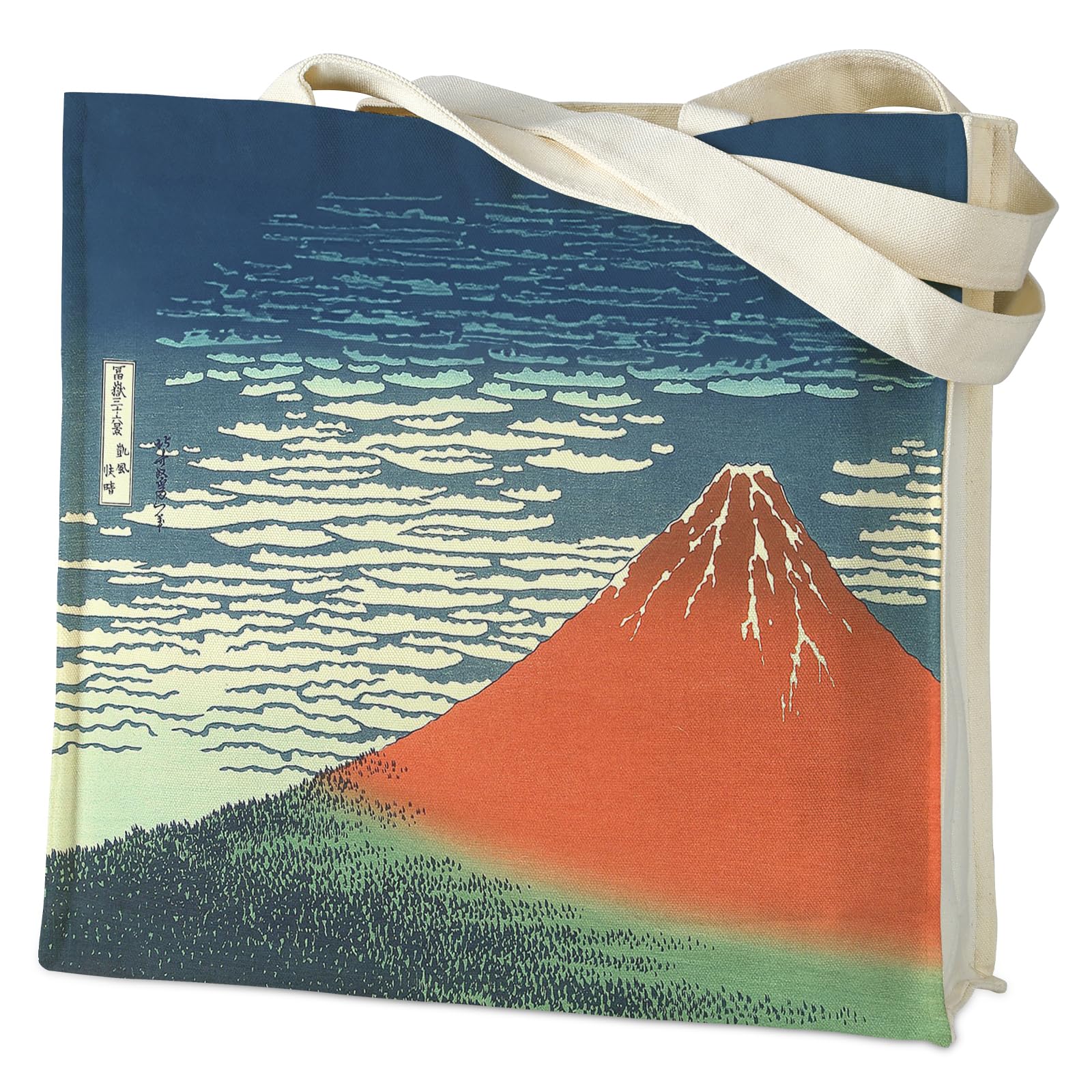 AUSVKAI Canvas Tote Bag Aesthetic for Women, Cute Reusable Bags with Pockets & Snaps for Beach Shopping College Gym Grocery