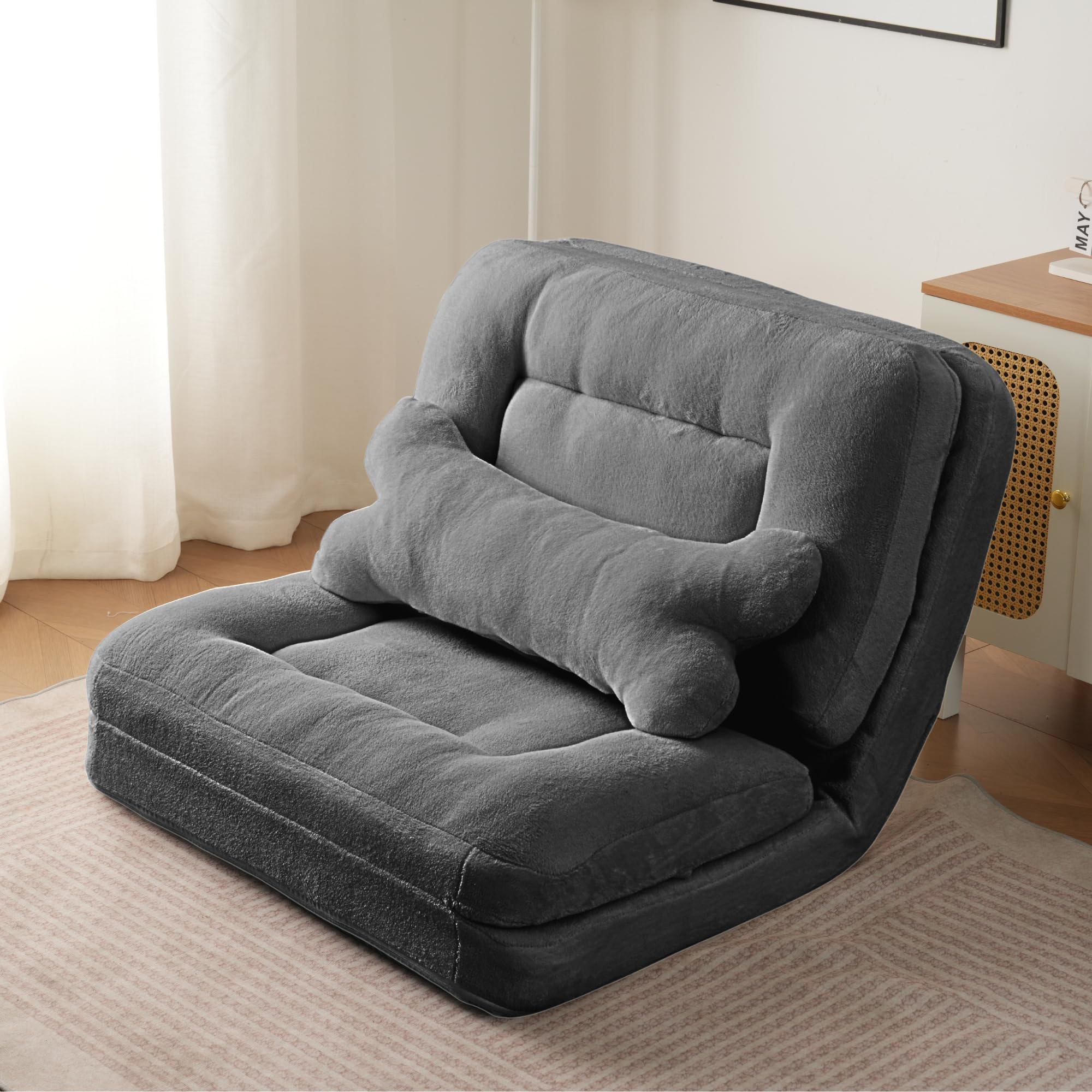 Amazon｜ソファベッド フロアソファ 4WAY 幅約90cm 1人掛け 6段階