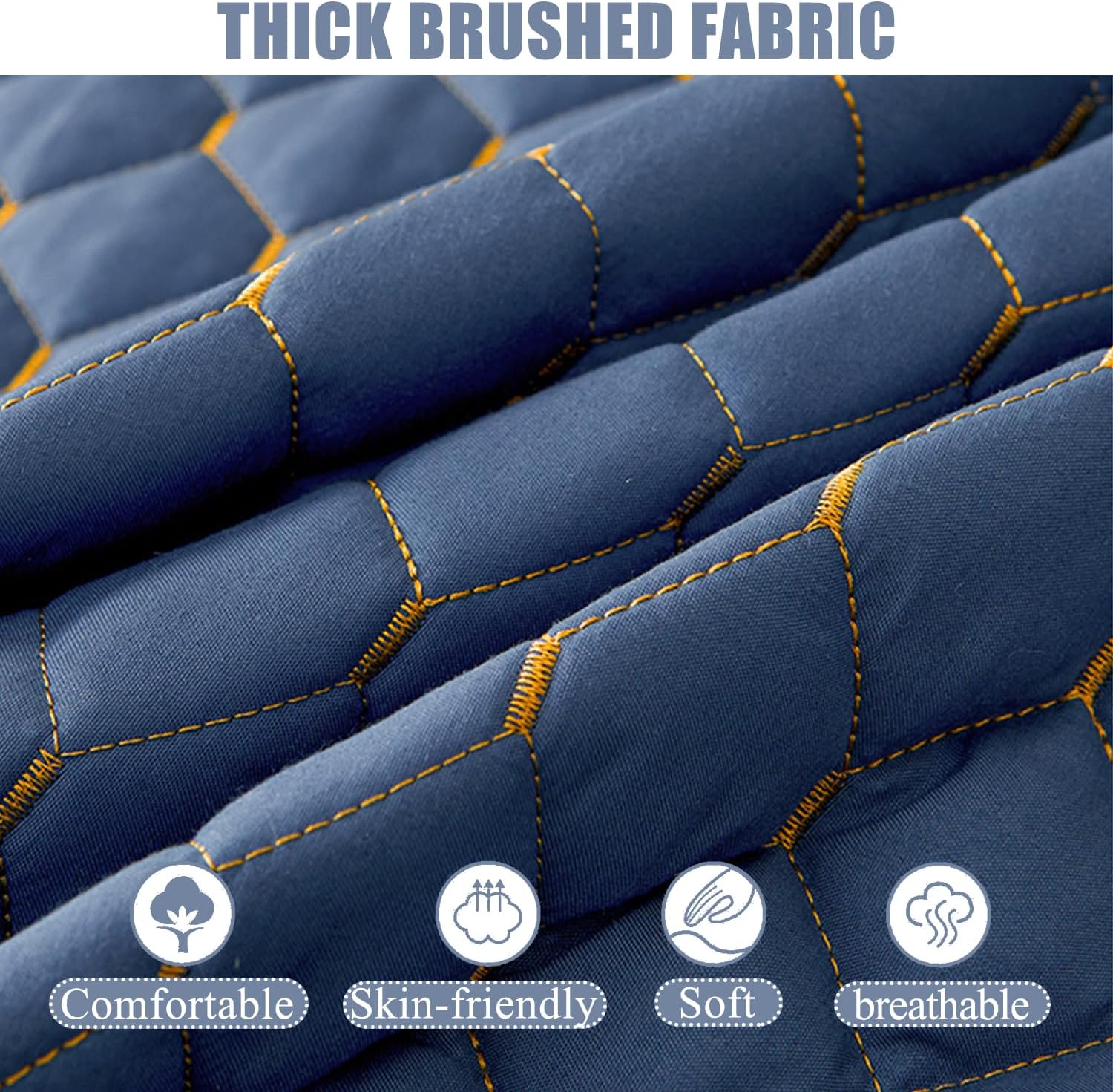 Blue/a,200 * 220+25cm,LDLCYCN Mattress Cover with Zip Customizable 6 Side Full Wrap Mattress Protector Quilted Mattress Topper Breathable Mattress Encasement Fitted Sheet Dustproof Cover Washable