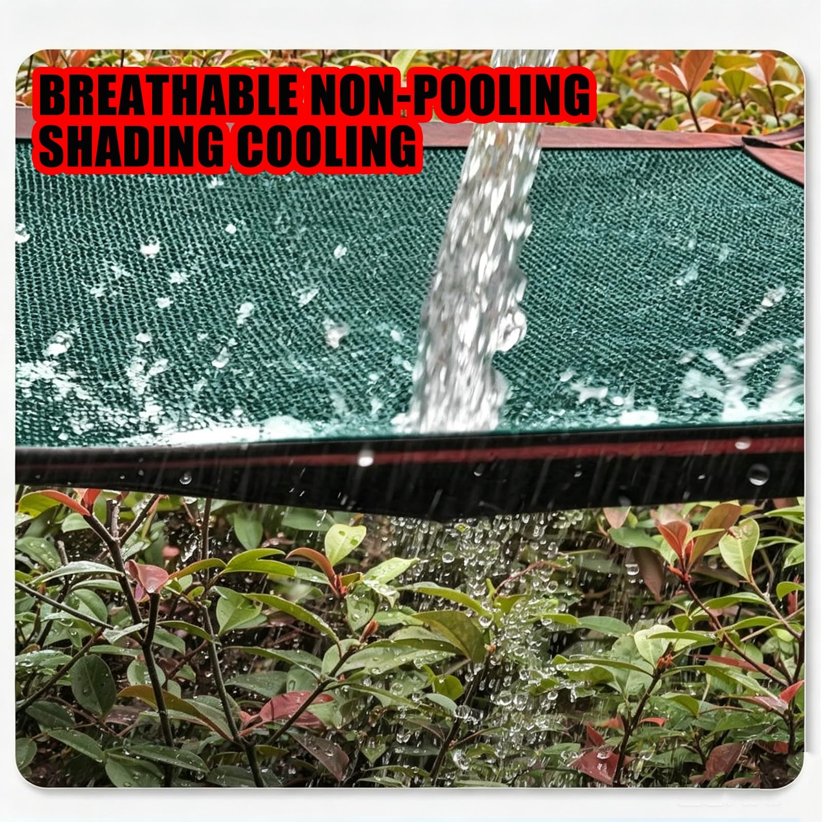 Malla Sombra Verde Oscuro, Tela Sombreadora HDPE Resistente Reforzada, Aislante Térmico Antienvejecimiento Borde Cosido 6 Hilos for Jardín Terraza Balcón Tejado Cochera(6.0x10.0m)