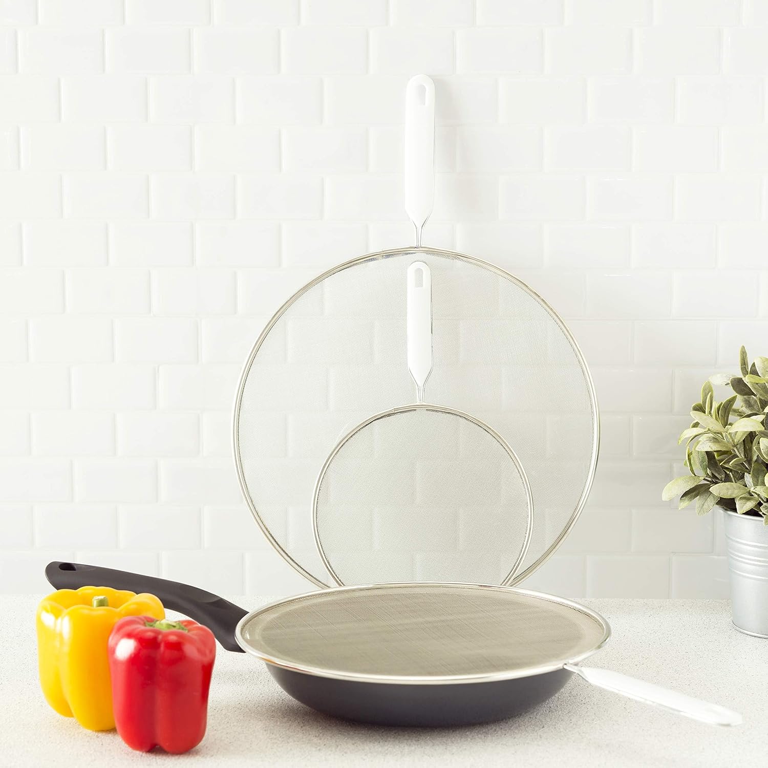 Home Basics 3-Piece Splatter Screen Set image 2