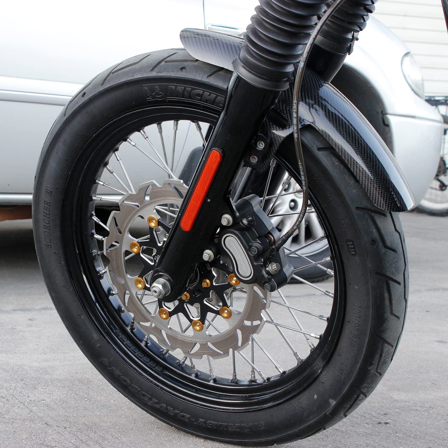 Amazon | POWERJAMES カーボンファイバー フロントフェンダー Harley 
