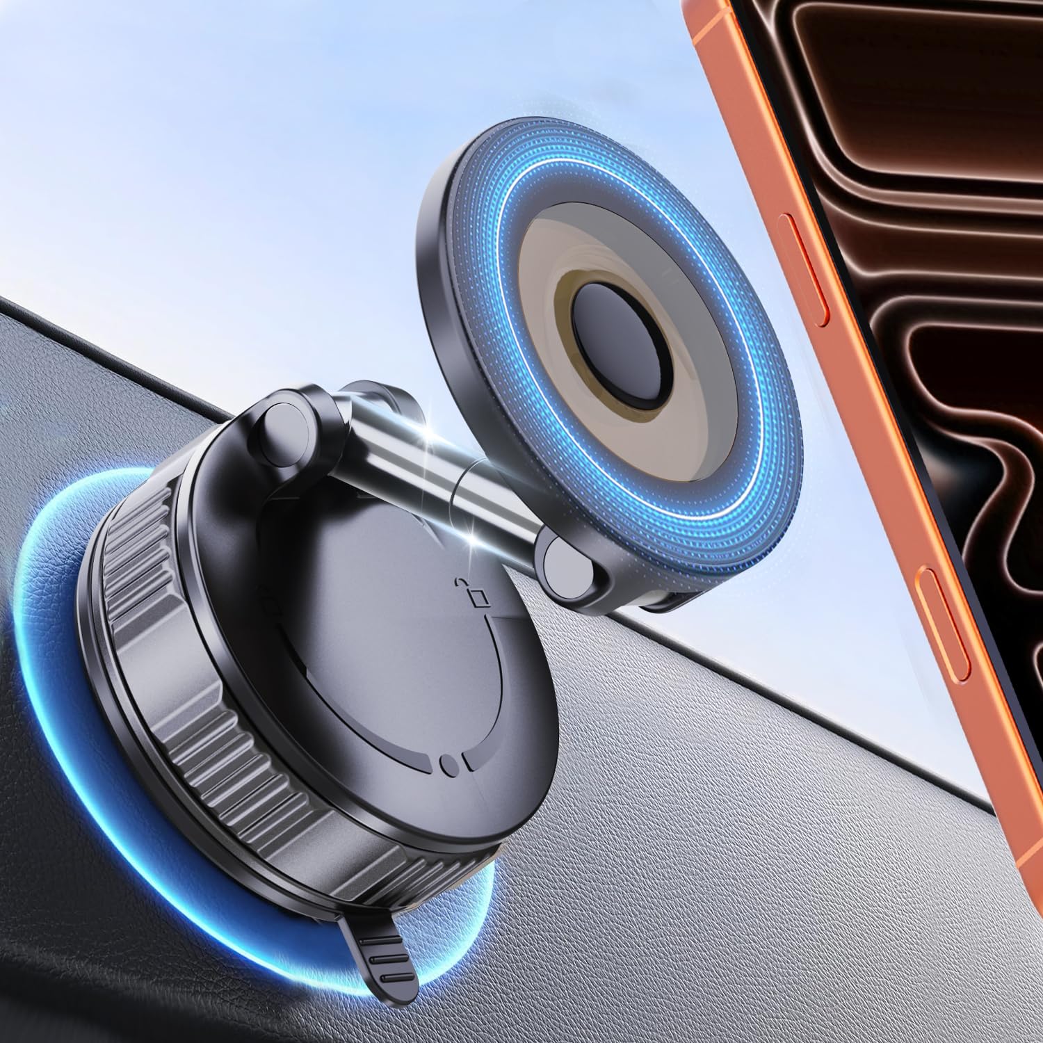 2026 NEW for MagSafe Car Phone Holder Upgraded Magnetic Suction Cell Phone Mount for Dashboard Windshield Screen Tesla