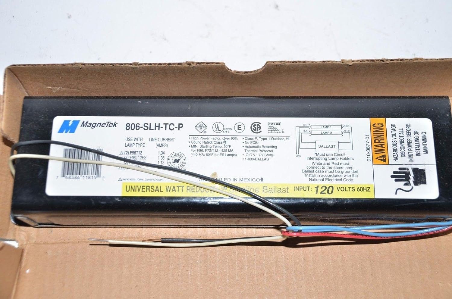 Ballasts Universal 806SLHTCP Slimline Fluorescent Ballast