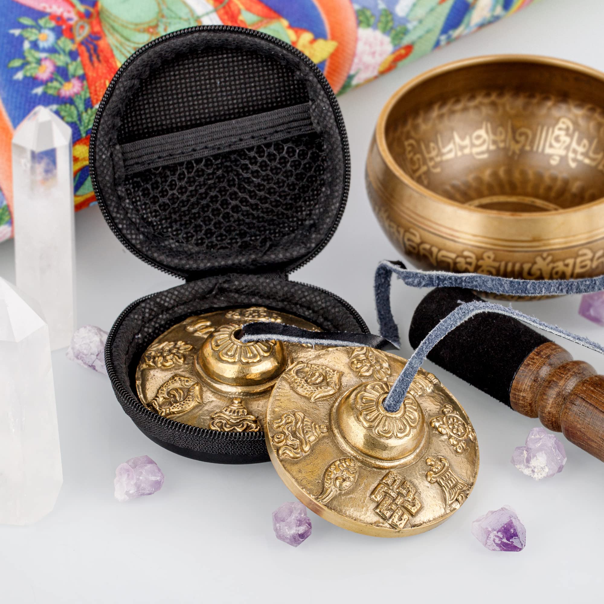 Cymbales Tingsha Tibétaines – Cloches De Méditation En Cuivre Pour Yoga, Pleine Conscience, Relaxation