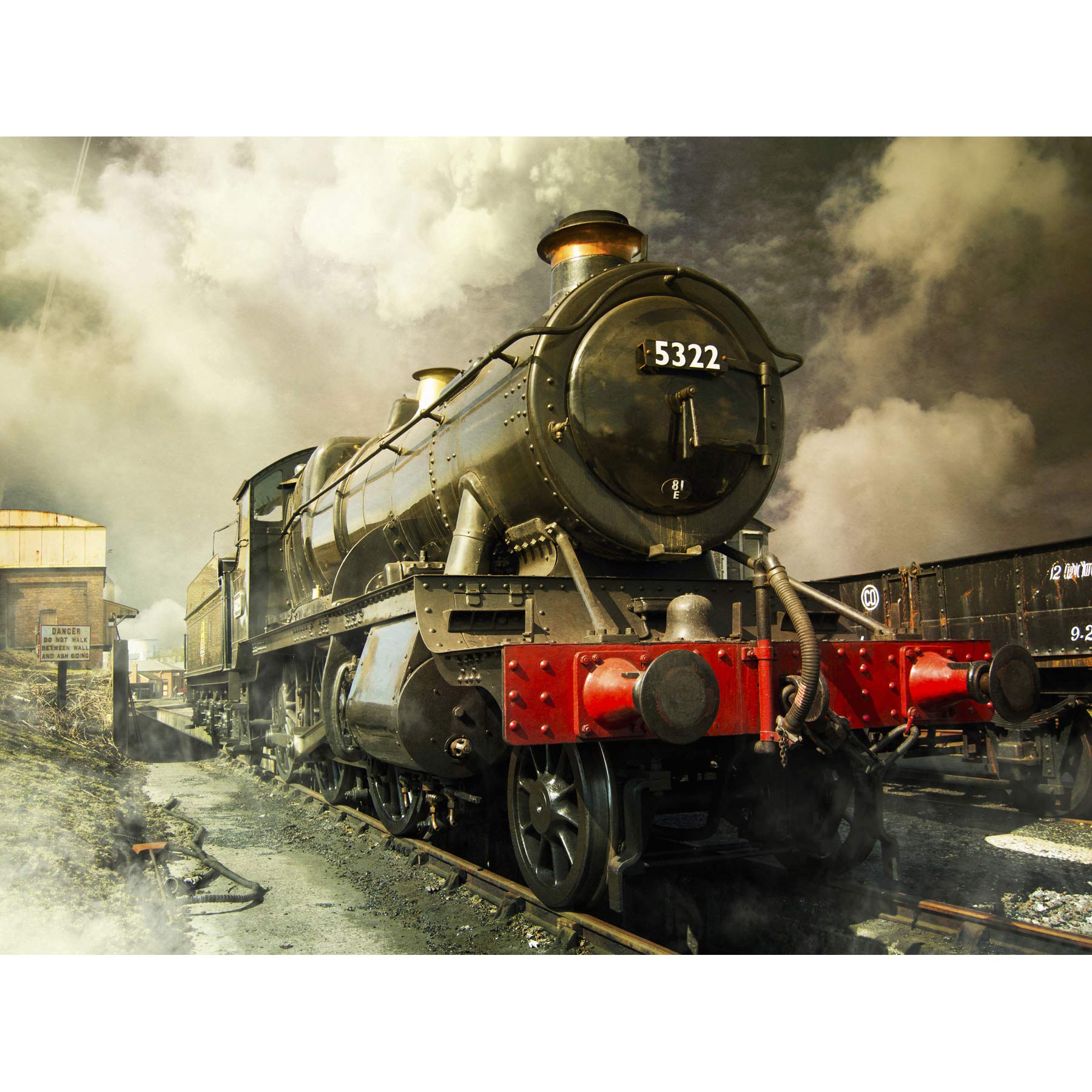 Wee Blue Coo Steam Train Vintage Colour Photo Art Picture Canvas Print