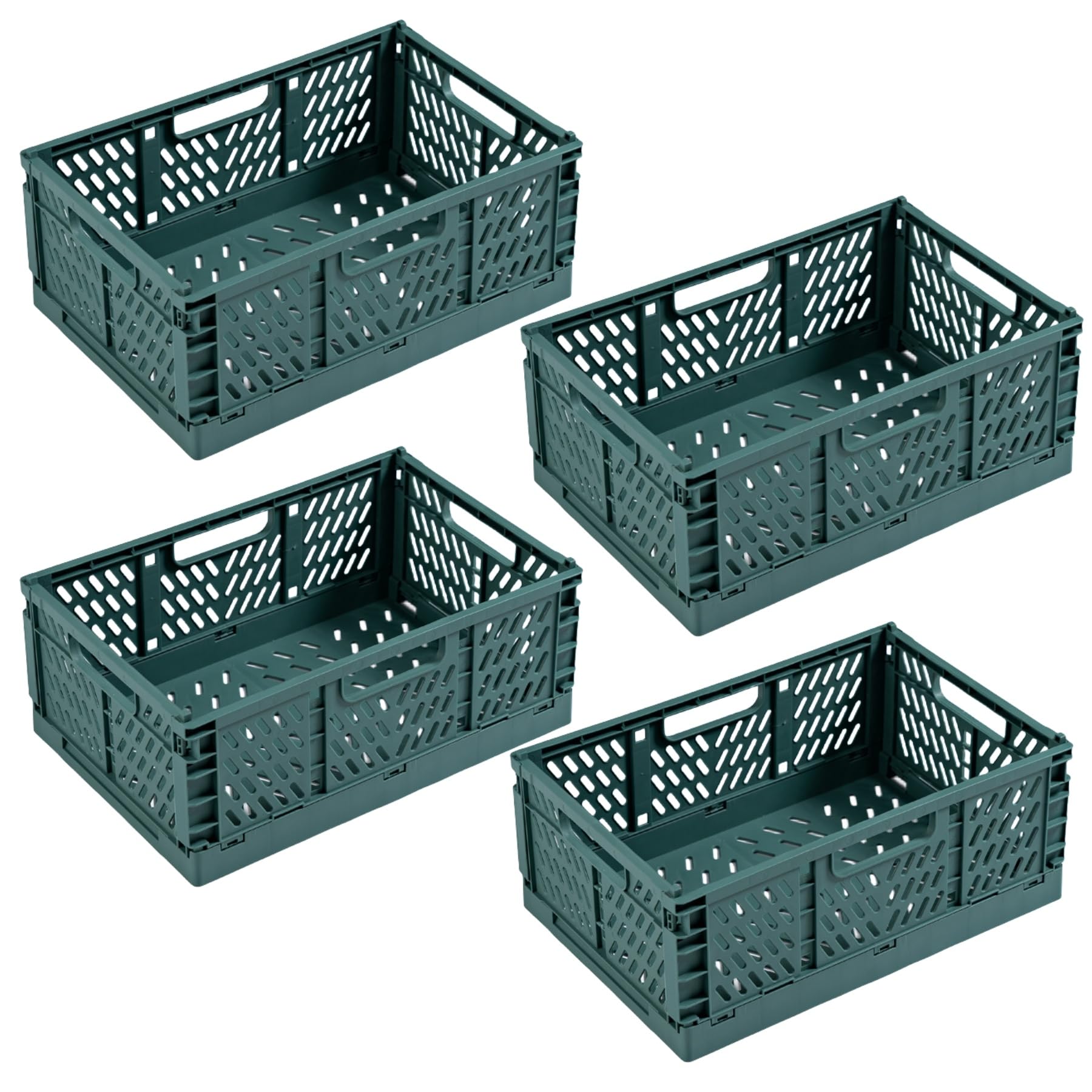 Cestini Portaoggetti Pieghevoli 6 Pezzi - Grigio 30x20x12cm | Organizzazione Cucina, Bagno, Ufficio - Foto 5