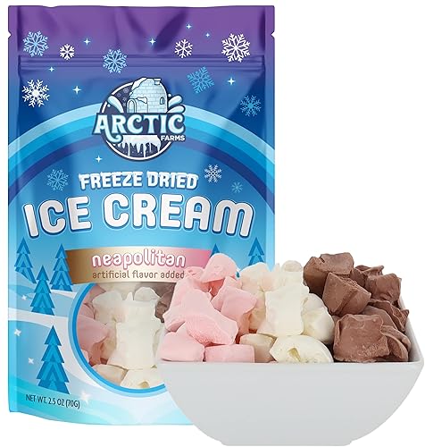 Miniatura 3 de Arctic Farms Brocas de helado liofilizadas en bolsa y en caja no se derrite mezcla napolitana