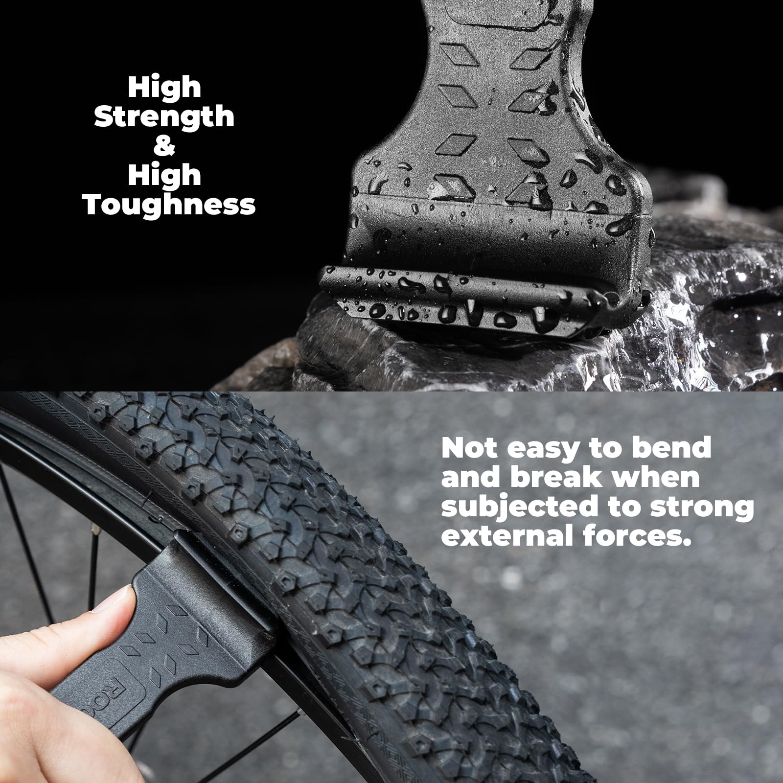 ROCKBROS Leva Copertoni, Leva Smontagomme Bici, Leve Smontagomme per Pneumatici per Bicicletta, Strumento Durevole per Montaggio e Smontaggio Gomme