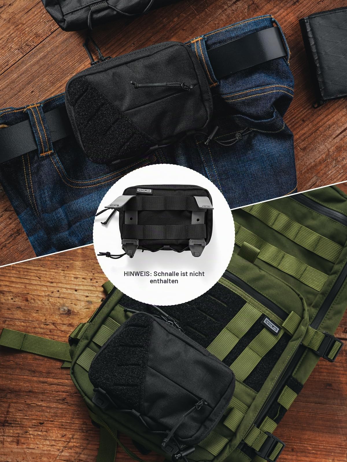 TACTICAL_GEEK Block E Serie EDC Pouch Kompakte Gürteltasche, Mehrzweck Molle EDC Tasche Gadget Organizer, Mehrzweck Molle Werkzeug Pouch für Multitools, Nylon Alltag Werkzeug Organizer Tasche