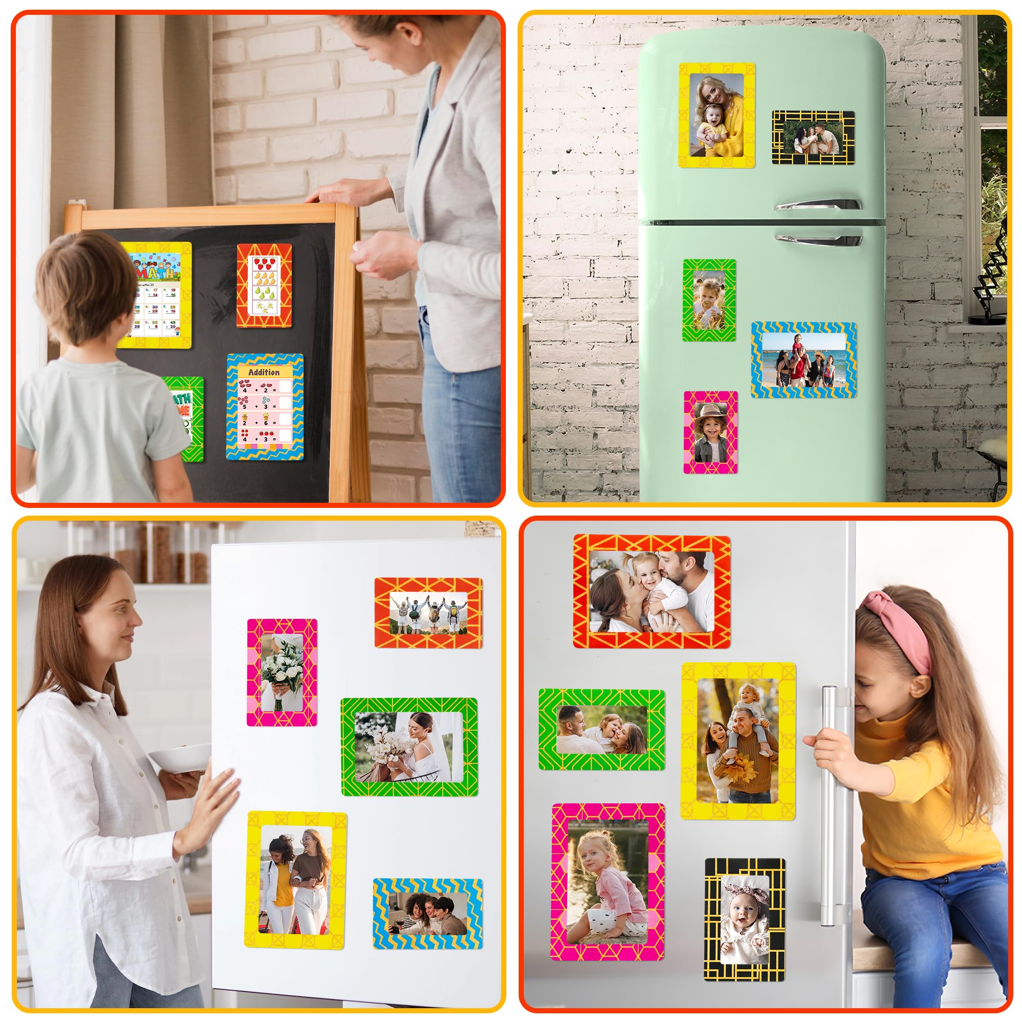Cornice Per Foto 12 Mini Cadres Photo Magnétiques SPORWAY - 6.2x4.5cm - Multicolores - Pour Frigo/Tableau Magnétique Cadres Frigo Décoratifs Cornice Per Foto 12 Mini Cadres Photo Magnétiques SPORWAY - 6.2x4.5cm - Multicolores - Pour Frigo/Tableau Magnétique Cadres Frigo Décoratifs