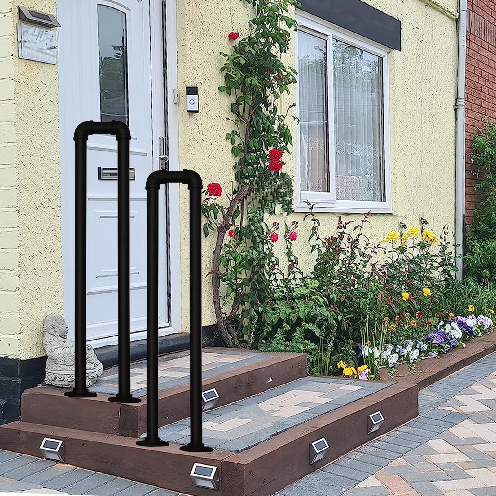 Rampe d'escalier pour terrasse : sécurisez les marches du jardin avec élégance