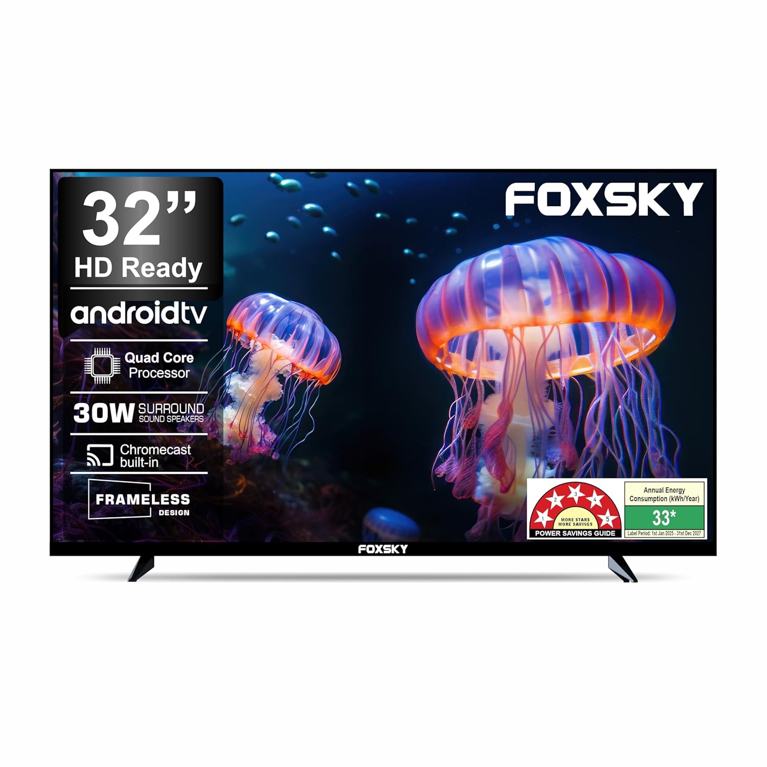 Foxsky 80 cm (32 inches) HD Ready Smart LED TV 32FSELS-PRO (Black) Foxsky 80 cm (32 inches) HD Ready Smart LED TV 32FSELS-PRO (Black)
