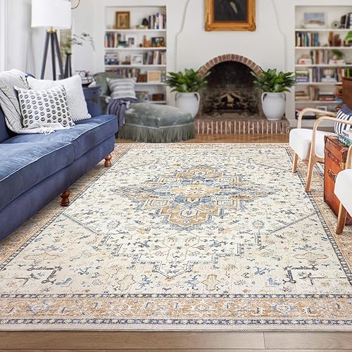 Alfombra bohemia colorida de 8 x 10 pies para sala de estar, lavable, multicolor, divertida, bonita alfombra grande para dormitorio, comedor, 8 x