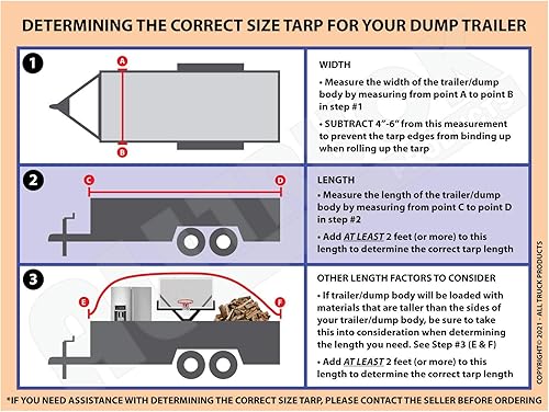 Miniatura 7 de Kit de lona para camión volquete y remolque (5'6" X 14')