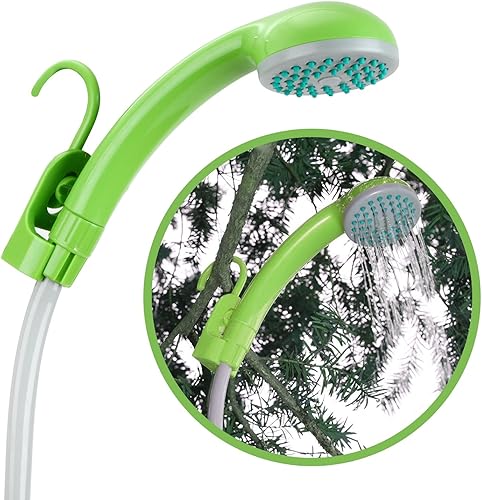 Miniatura 5 de Ducha portátil para acampar, cabeza al aire libre, bomba con batería recargable, línea de carga USB, bombea agua del cubo para senderismo, limpieza