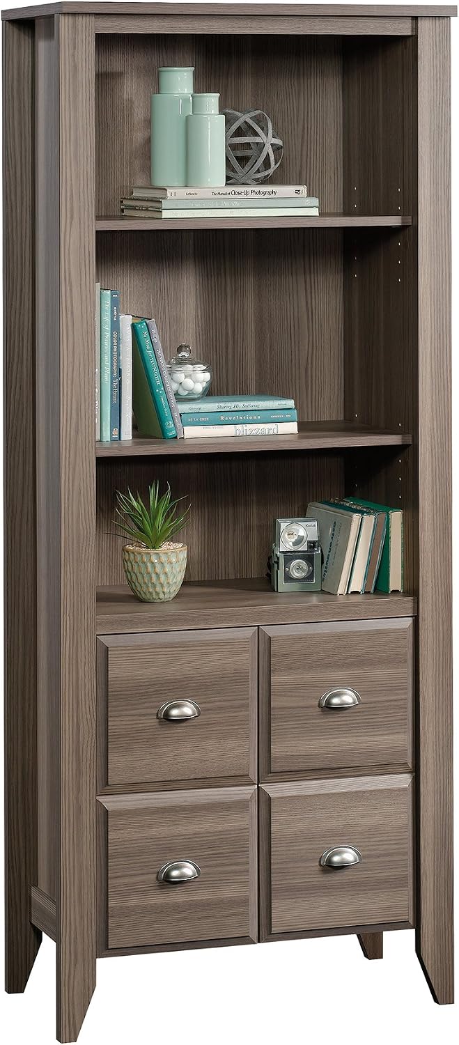 Sauder Shoal Creek Library with Doors, Diamond Ash finish
