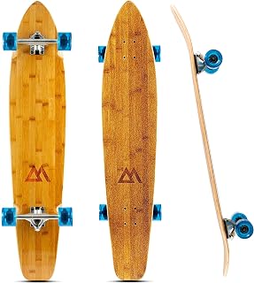 Magneto 44" Kicktail Cruiser Longboard Skateboard - Bamboo Maple Deck, 70mm Wheels for Cruising Beginners Adults Teens