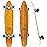 Magneto Kicktail Cruiser Longboard Skateboard - Adult Skate for Commuting & Carving - Smooth 78A Wheels for Cruiser Skateboard - Bamboo Longboard Construction with Maple Core - 44 x 9, Blue