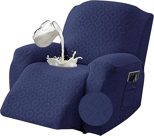 Vista 20 de Gennia Funda Impermeable para Sofá Reclinable, Fundas Elásticas para Sofá Reclinable con Bolsillos, Fundas Lavables para Sillón Reclinable Lazy Boy