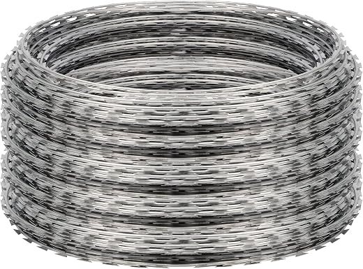 RYFT Razor Wire, Galvanized Steel, 18 inches, 443 Feet, 3 Coils, Silver