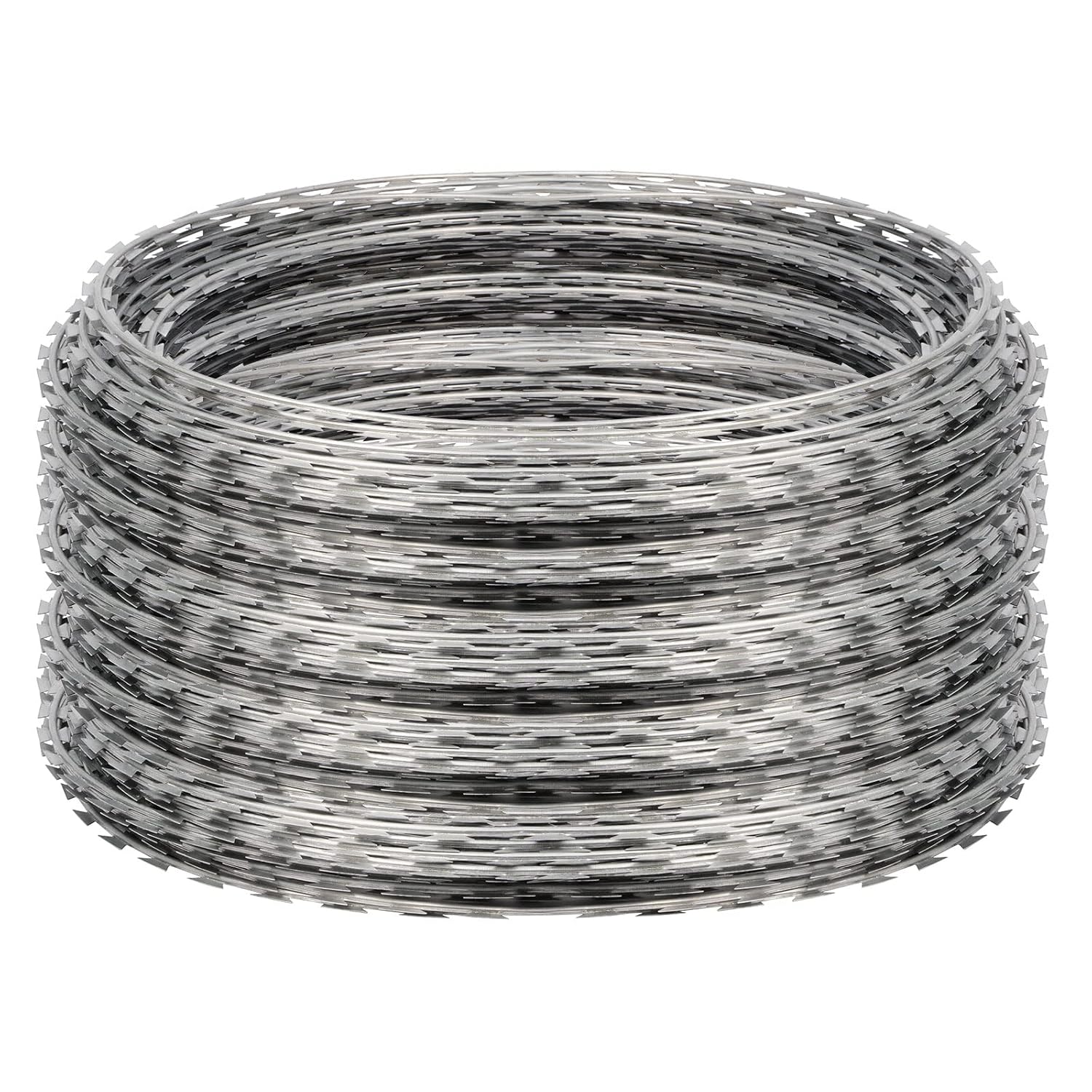 Amazon.com: RYFT Razor Wire Galvanized Barbed Wire 147 Feet 3 Coils Per ...