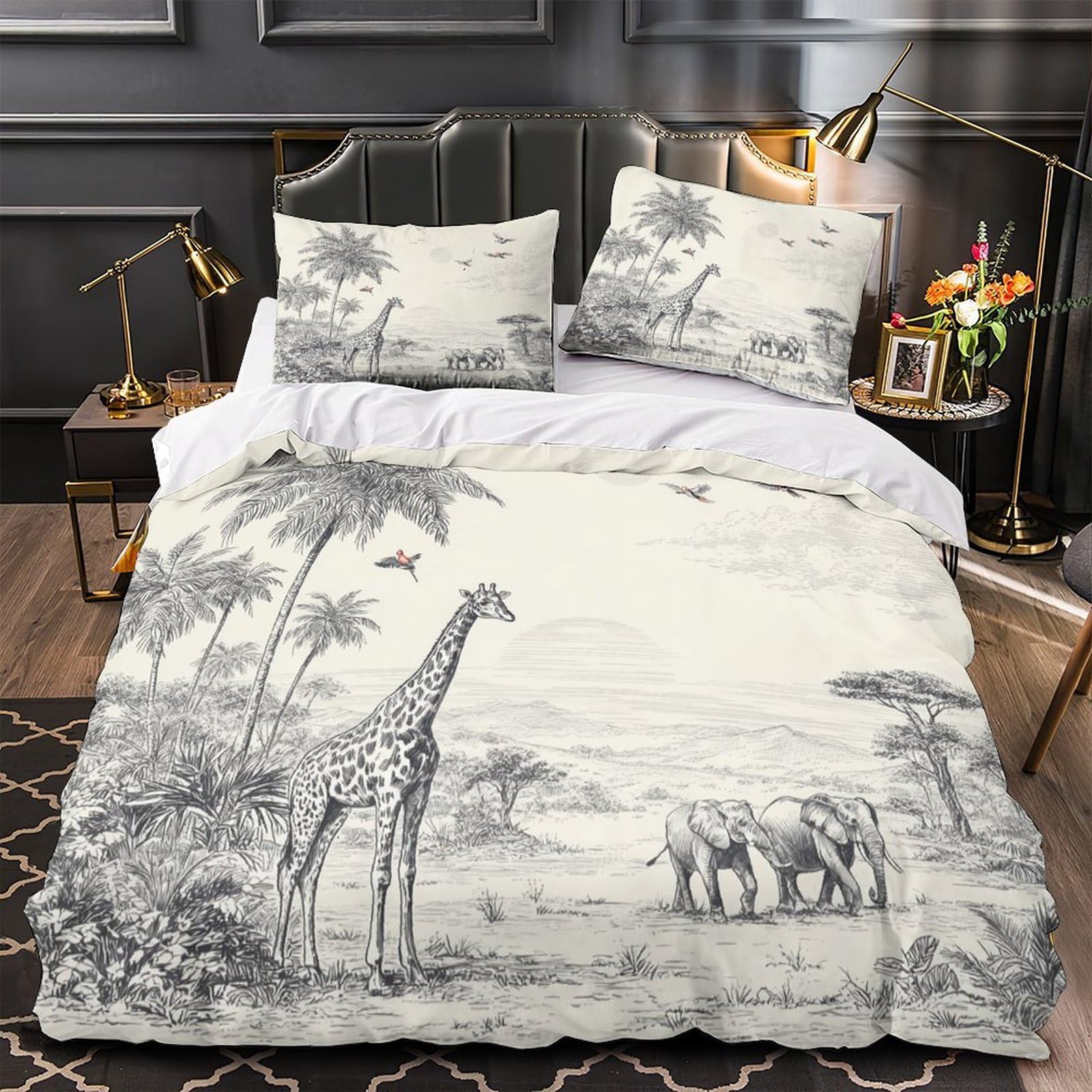 Housse de couette poupée russe Super King 260x220 parure de lit microfibre 3D fille