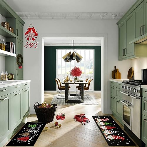 Miniatura 3 de Alfombra de cocina, alfombras de cocina, acuarela, alfombra de cocina a cuadros decorativos