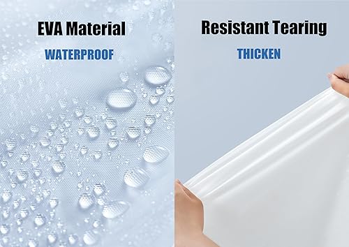 Miniatura 6 de HLKZONE Impermeable, paquete de 2 ponchos de lluvia para adultos, chaqueta de lluvia de viaje, abrigos de lluvia plegables para mujer con capucha