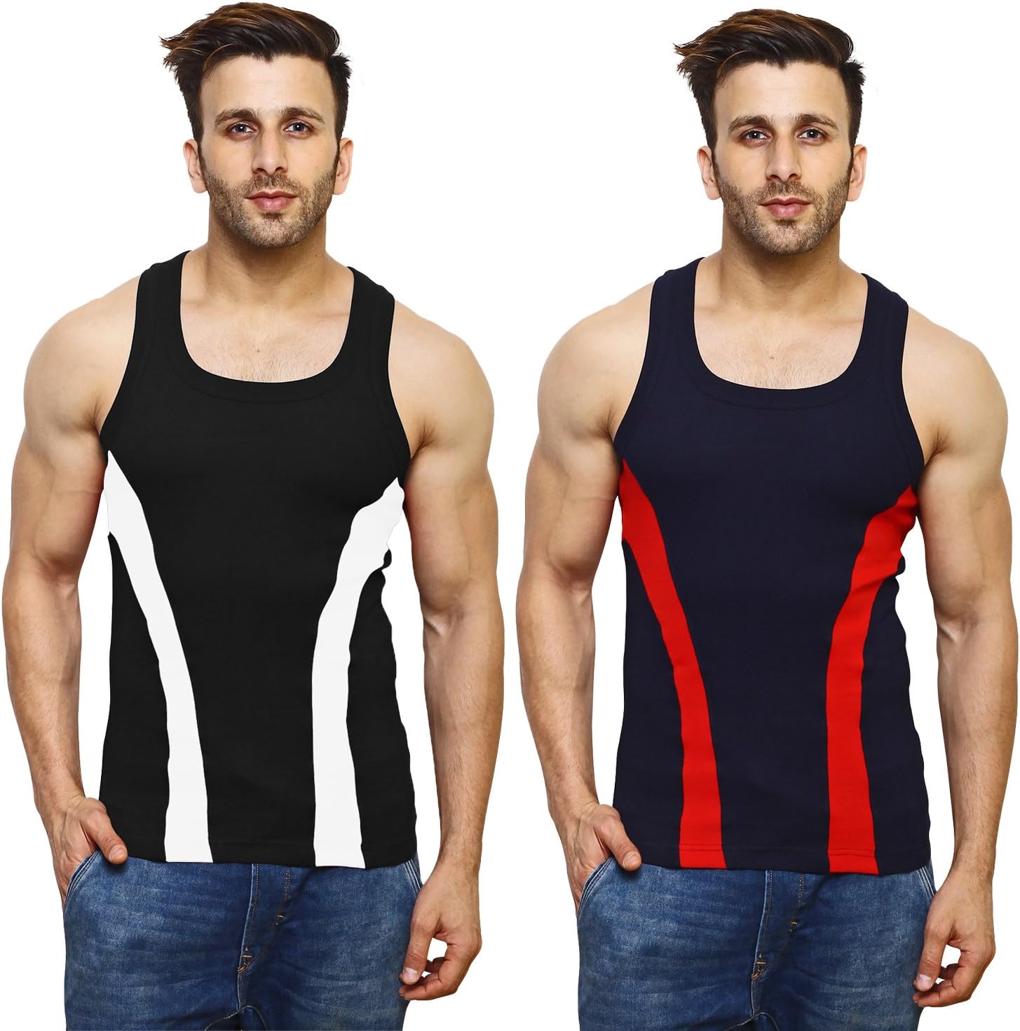 SIRTEX EAZY Mens Gym Vest Pack of 2