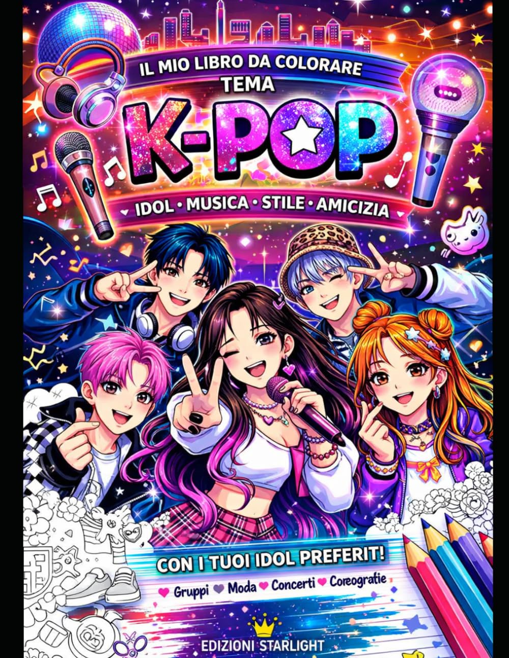 Libro da colorare K-POP: Per veri fan!