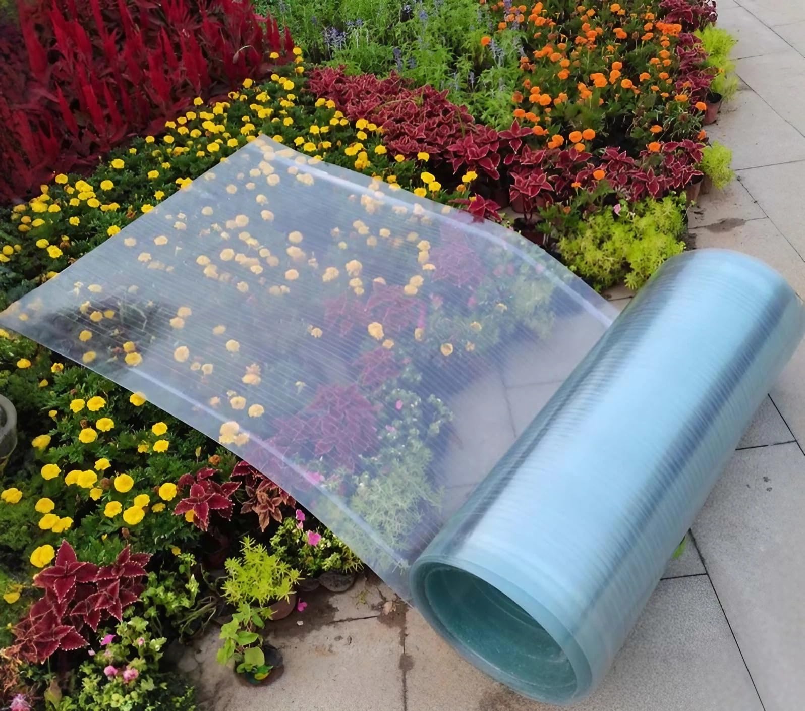 Láminas para invernaderos y exteriores, plástico protector para fábricas y terrazas 1,2x8m