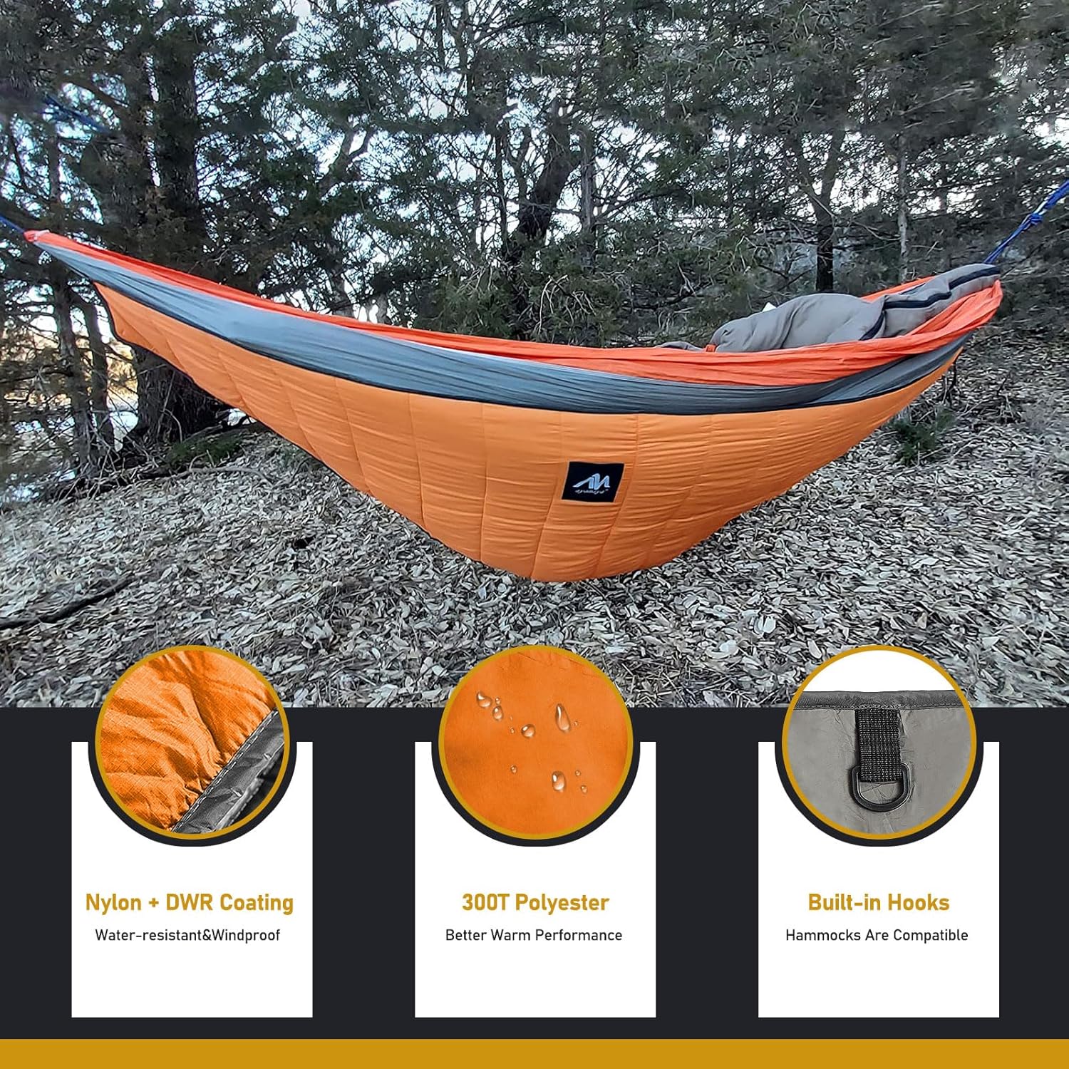 Hammock Bug Net + Underquilt, Mosquito Net & Full Length Under Quilt for Single Hammocks