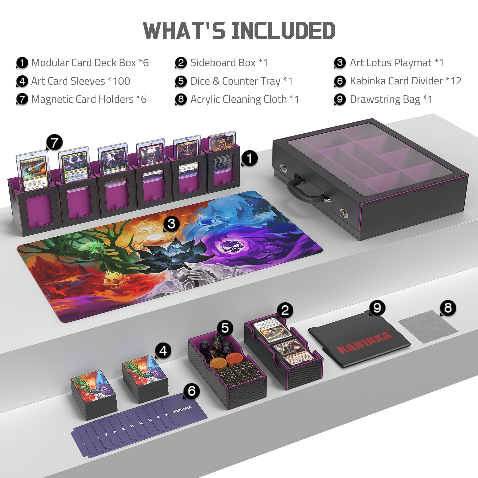 Amazon.com: Kabinka MTG Commander Deck Box, Modular 9-in-1 TCG