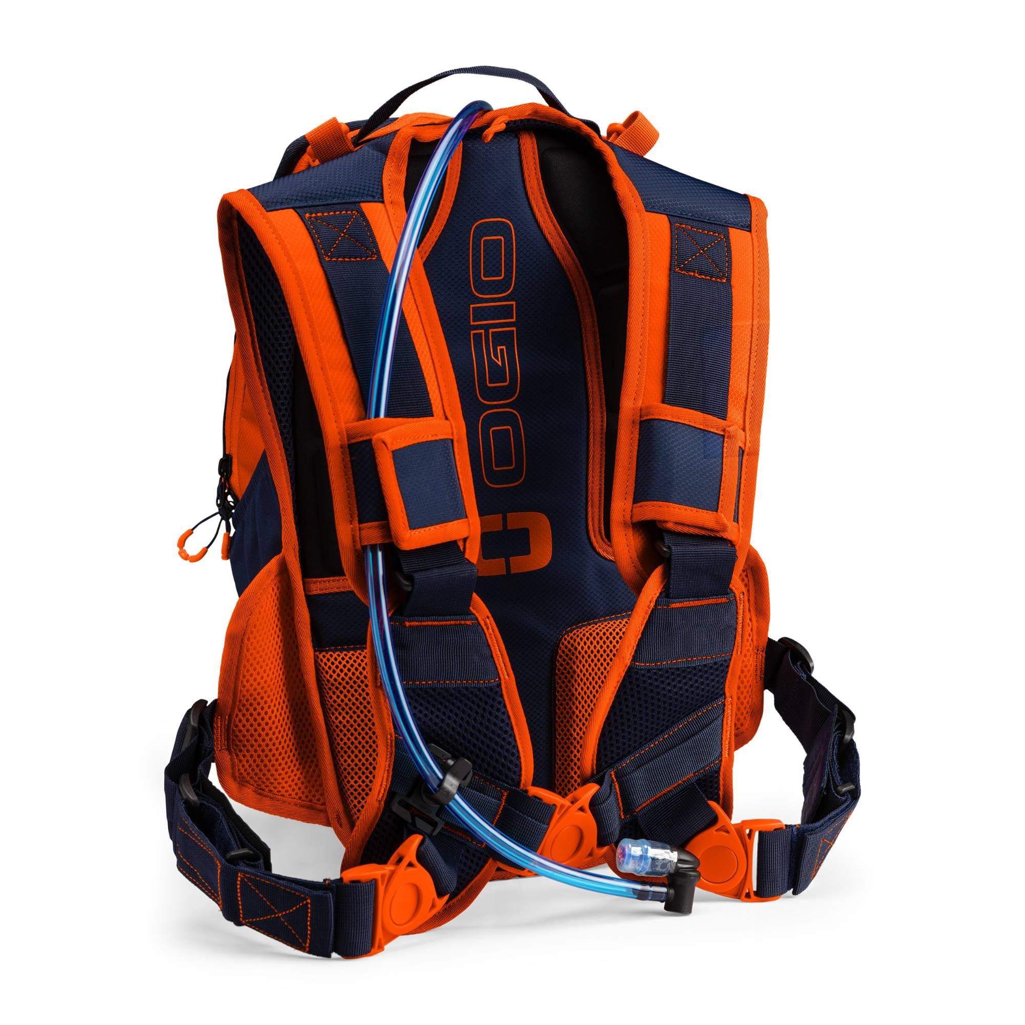 Red Bull ENERGY WEAR RB KTM Racing Dakar Hydration Backpack Rucksack | Offizieller MotoGP Fanartikel - 100% Polyester - Isoliertes Trinkblasenfach - Hard-Shell-Oberfach - Blau/Orange - Motorsport