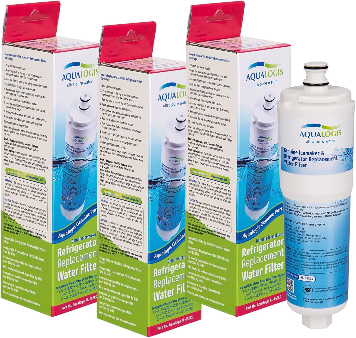 Bosch Siemens Neff için CS52 640565 5586605 Buzdolabı Su Filtresi ile