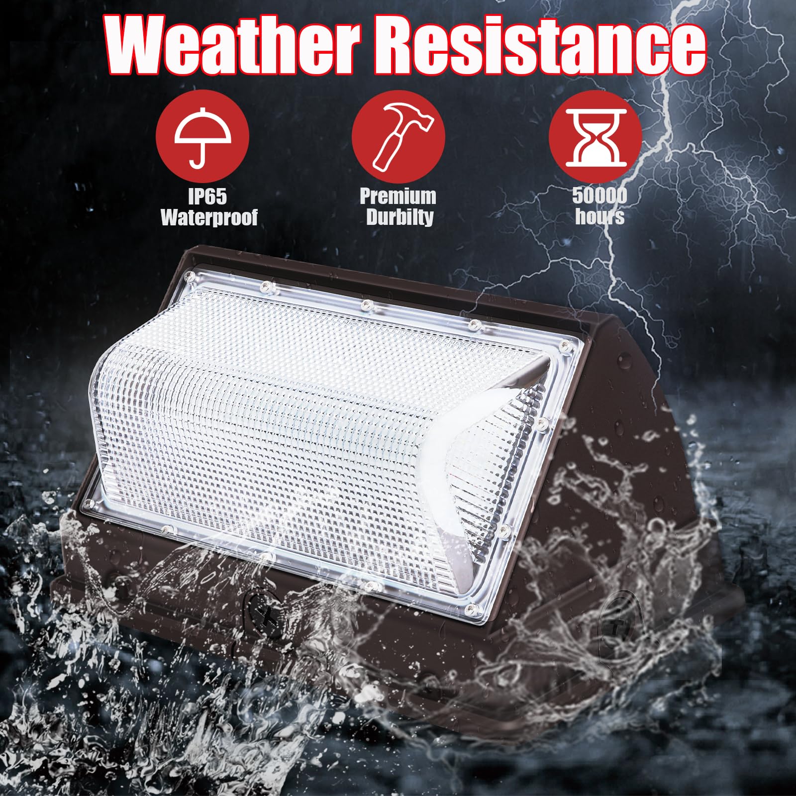 Zestaw świateł ściennych Led 120 W, super jasne 15840 lumenów Outdoor Wall Pack, 5000K Daylight IP65 Wodoodporne opakowania ścienne Zewnętrzne oświetlenie komercyjne