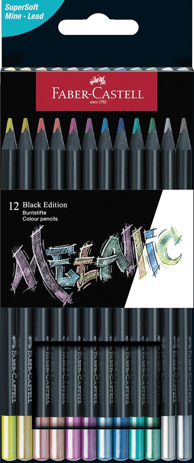 Faber-Castell Black Edition Colored Pencils - Metallic | School Supplies