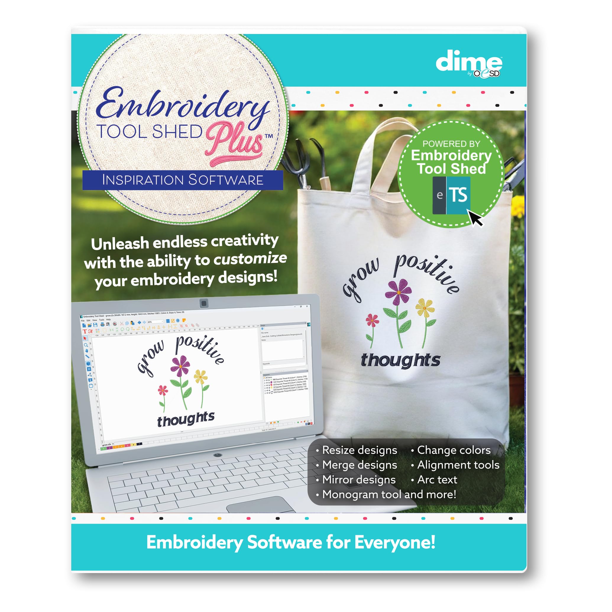 Embroidery Tool Shed PLUS - Machine Embroidery Editing Software for PC & MAC