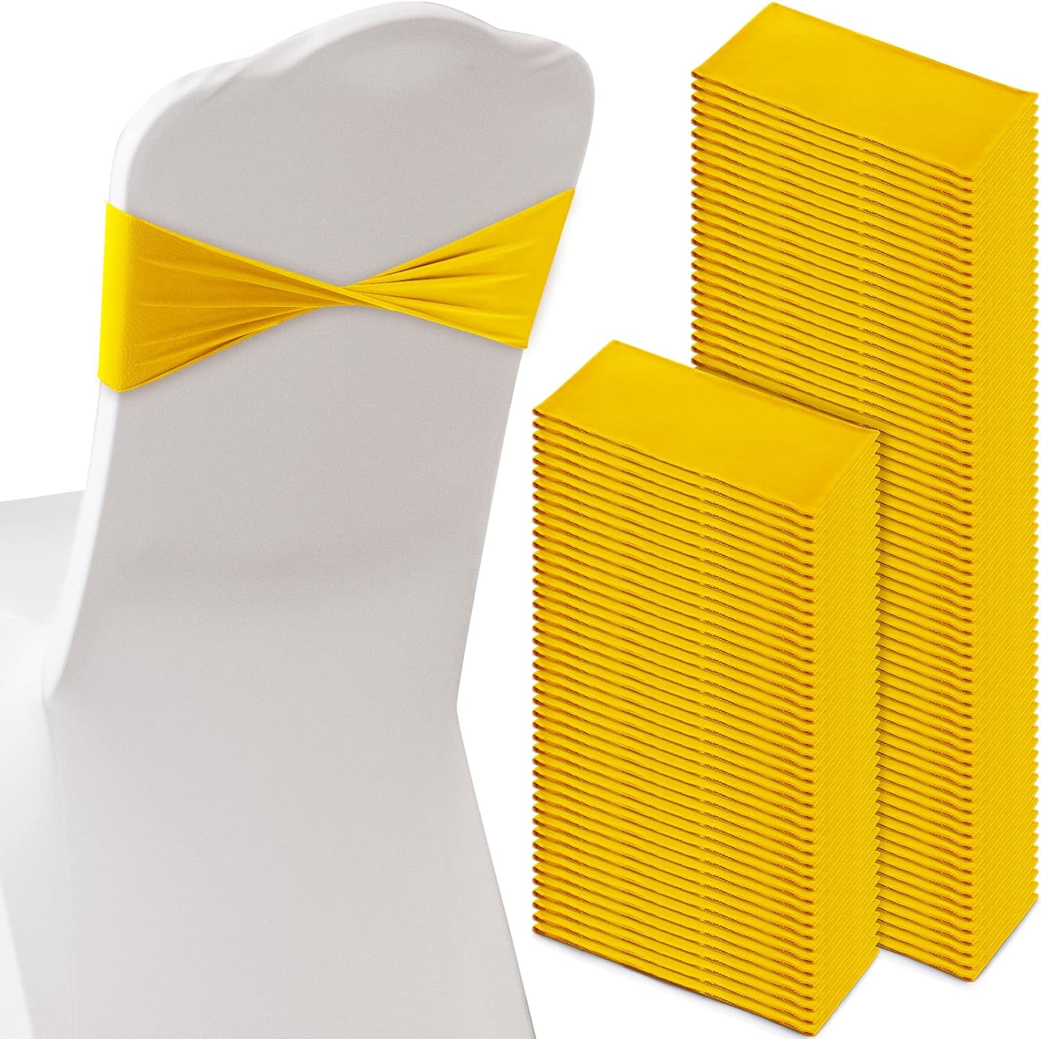 120 Pieces Spandex Stretch Chair Sashes Bows, Jamaica Ubuy