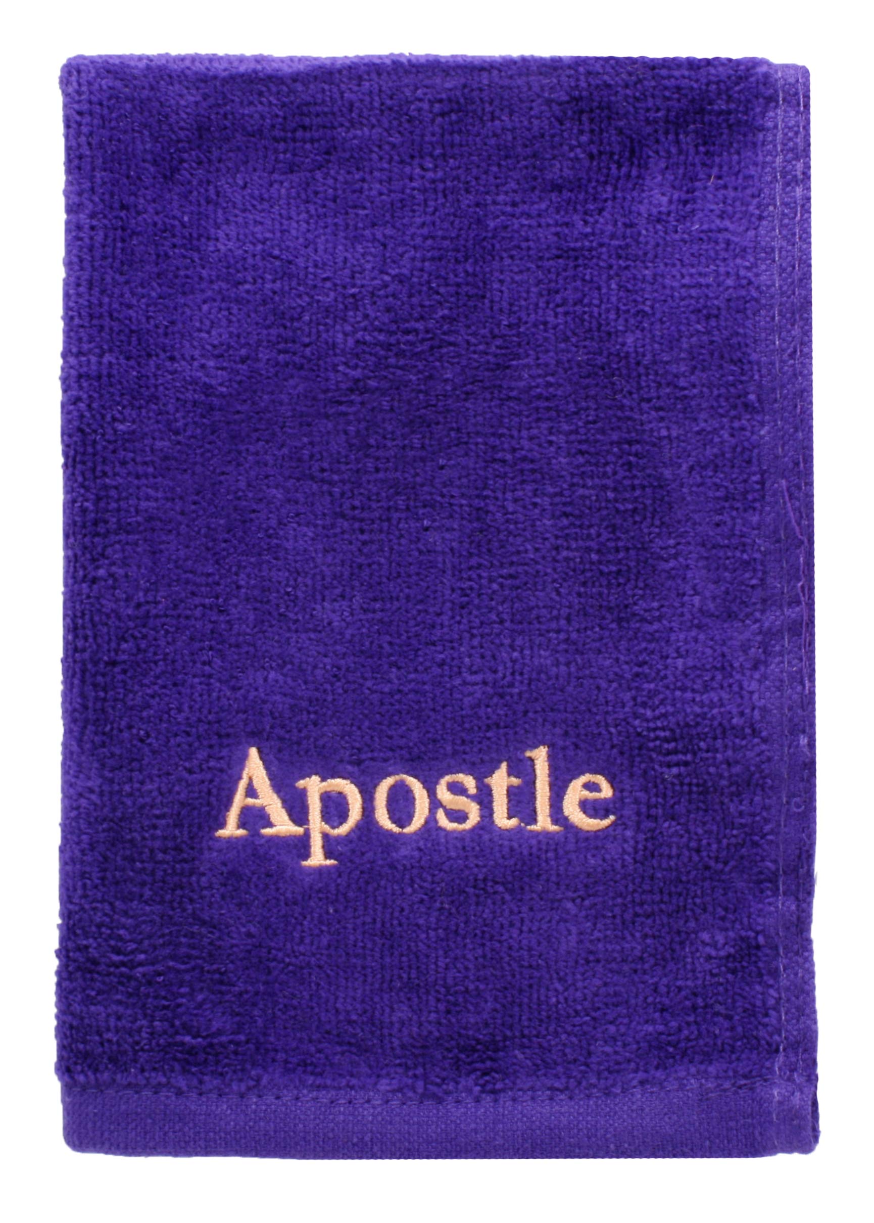 Swanson Christian ProductsEmbroidered Hand Towels - 'Apostle' - Gifts for Pastor, Clergy, & Ministers - Pastor Towel - with Gold Lettering … (Purple)