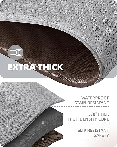 Miniatura 4 de Color&Geometry Alfombras de cocina, 2 unidades, tapetes antifatiga para suelo de cocina, antideslizante, tapete de espuma viscoelástica impermeable