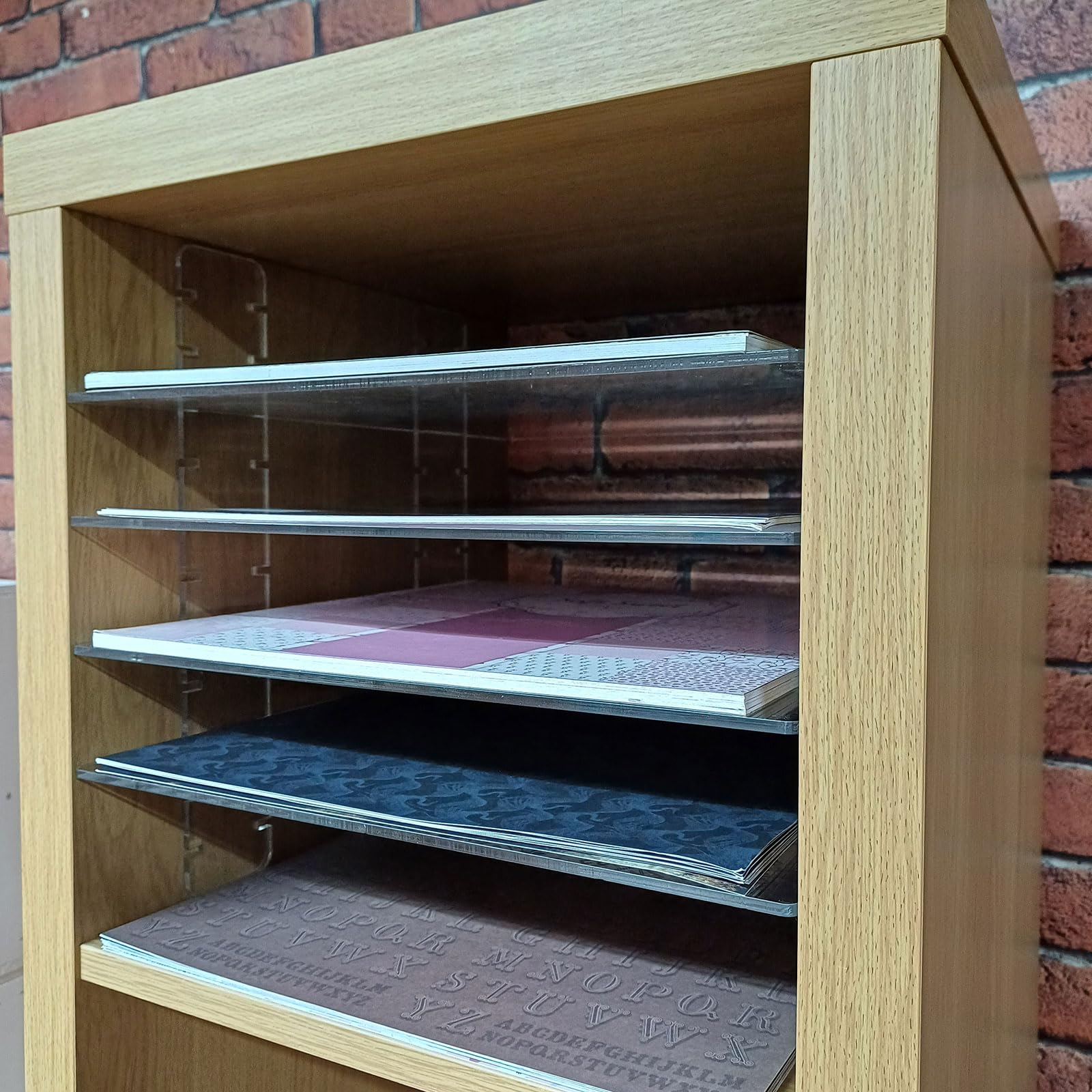 Display Stands Acrylic Shelf Inserts With Brackets for Ikea Kallax Cabinet - Clear - Home or Shop Display and Storage (KLX) (4)