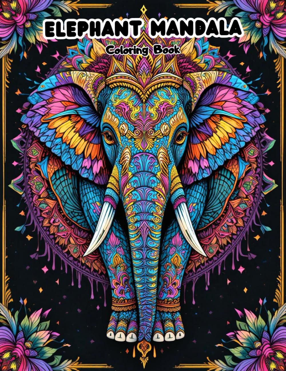 Zen Savanna Giants: Advanced Elephant Mandala Coloring Book for Adults Seeking Deep Focus