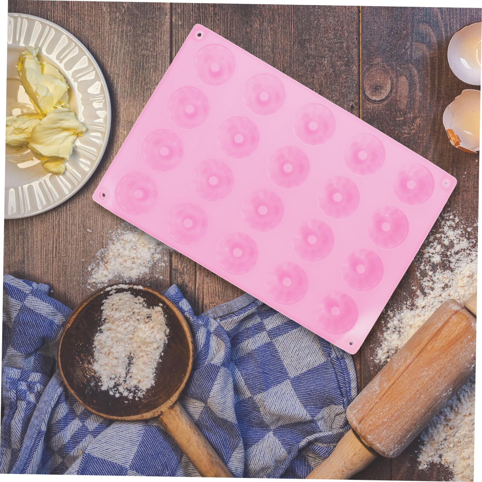 PRETYZOOM Molde de Silicona Apto para Horno y Lavavajillas 20 Cavidades para Pastel Herramienta para Hornear Adecuado para Repostería Casera