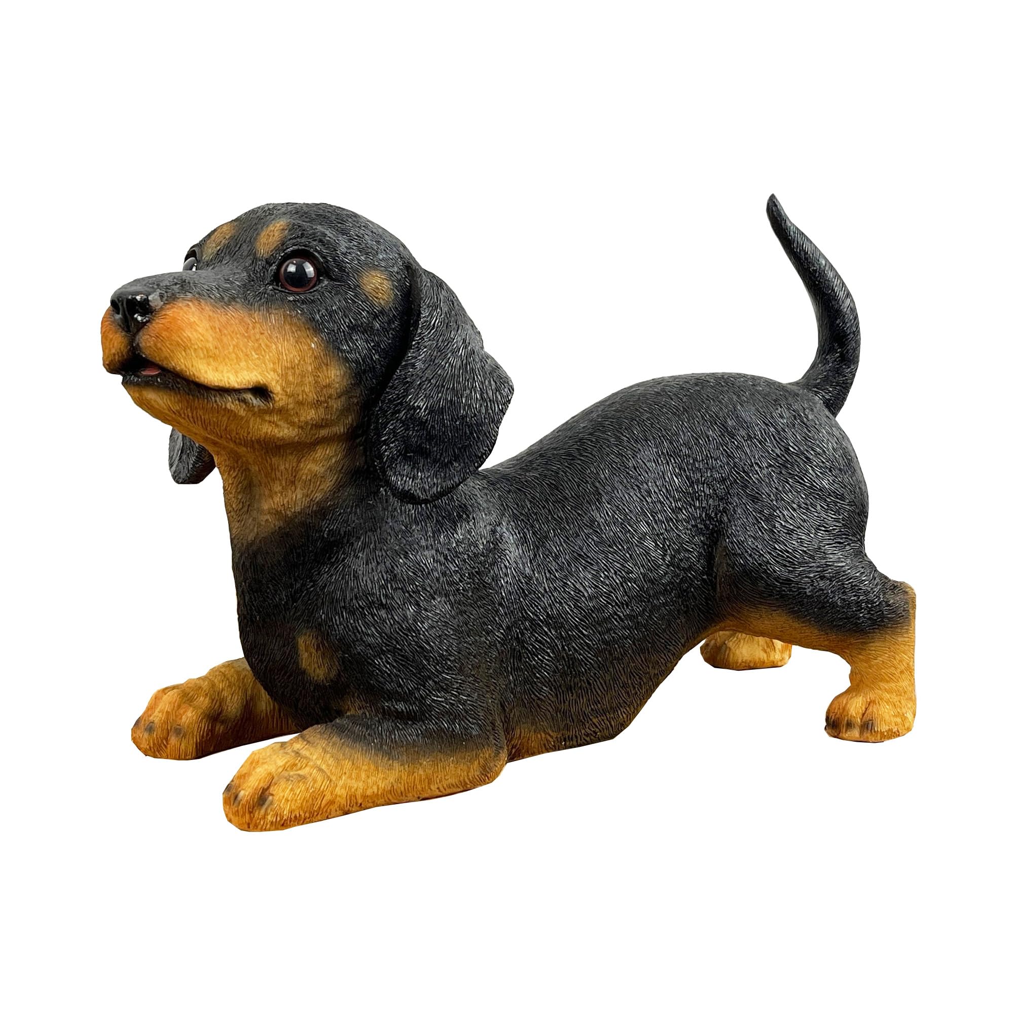 Alfie Francis Black 27.5Cm (Length) Super Cute Playful Dachshund Sausage Dog Puppy Ornament Figurine Sculpture For The Home