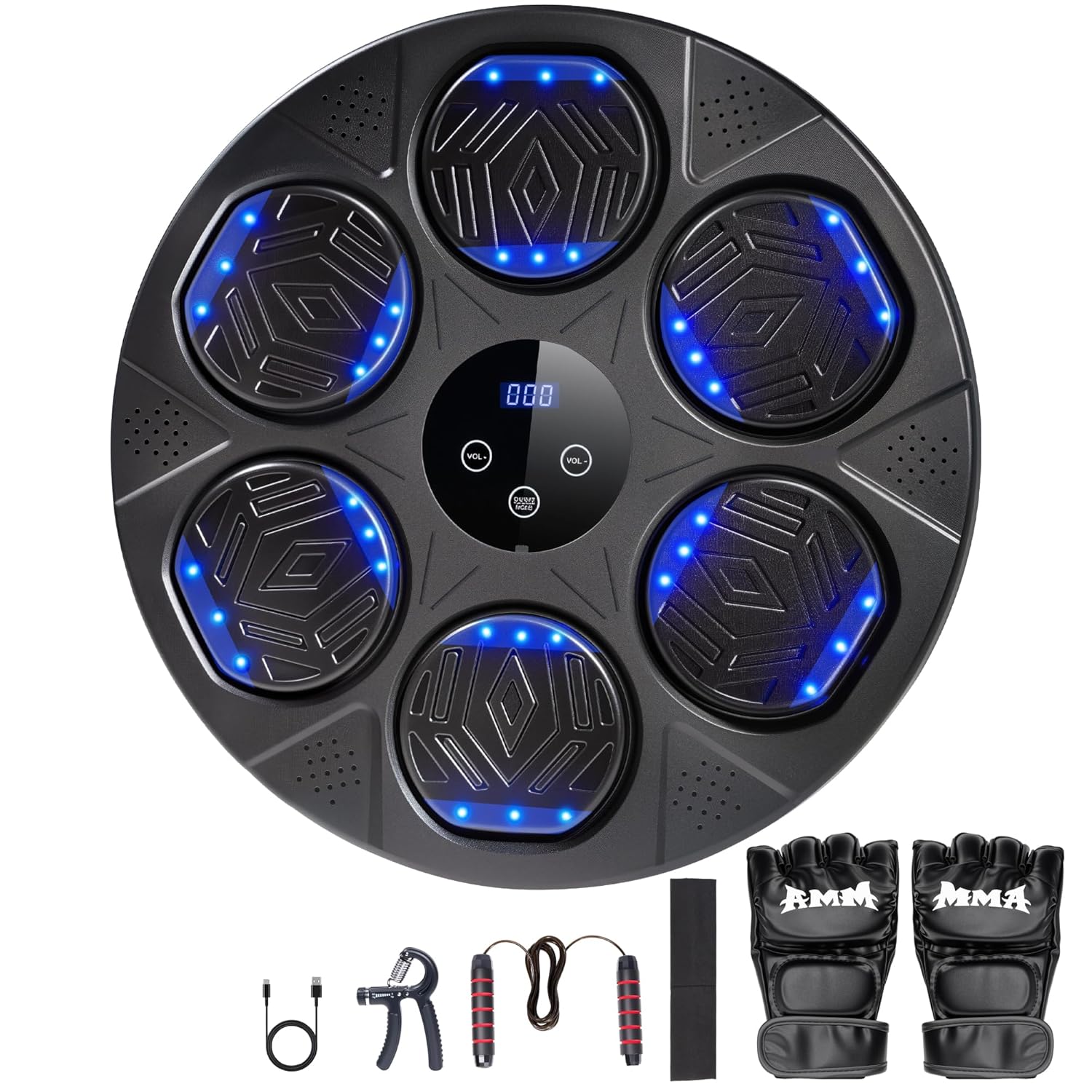 Music Boxing Machine, Workout Equipment with Boxing Gloves, Bluetooth Smart Punching Arcade Machine, Fitness Equipment for Home,Office,Gym image 1